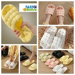 Sapateiros de casas Sapatos Gai Slides de quarto de banho Aquecimento da sala de estar macia Soft Comfort usa chinelos de algodão ventilado mulheres homens preto rosa branco