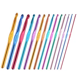 Knitting Nonvor 14 Sizes Crochet Knitting Needles Set Crochet Hooks Needles Kit Household DIY Craft Sweater Weaving Tools Accessories