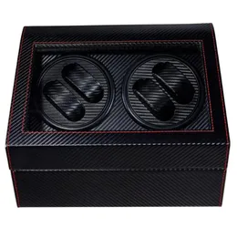 4 6 High End Automatic Watch Winder Boxwatches Lagringsmycken Holder Display Pu Leather Watch Box Ultra Quiet Motor Shaker Box308w