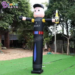 Preço de fábrica 4mh (13,2 pés) com publicidade de soprador inflável ondulável cartoon boy boy brinquedo esportes areado air dançarina para decoração de eventos