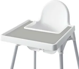 Bebek Yüksek Sandalye için Placemat, Silikon Placemats, Tepsi Parmak Yiyecekleri Erkekler ve Kızlar İçin Placemat, Bebekler, Küçük Çocuklar (Açık Gri)