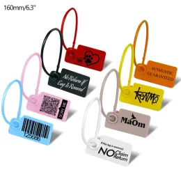 accessories Custom Hang Tag Plastic Disposable Garment Price Brand Logo Gift Retail Security Label for Clothes Shoes 160mm 6.3 " 100Pcs