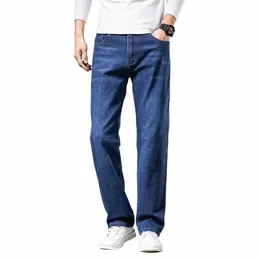 2021 가을 New New Men 's Regular Fit Classic Busin Jeans 고품질 FI 캐주얼 스트레치 바지 남성 브랜드 B0VK#
