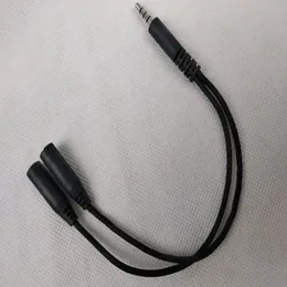 2024 Cabo de fone de ouvido de fone de ouvido Microphone Y Adaptador de divisor 1 a 2 transferência de cordão conectado para o laptop PC2.para cabo de divisor de áudio