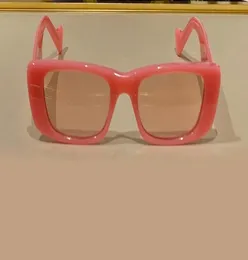 Dikdörtgen pembe güneş gözlüğü 0516 Sunnies unisex moda güneş gözlüğü occhiali da sole firmati gözlük aksesuarları UV400 koruma w3654921