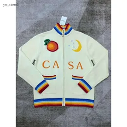 Casablanc Jacke Designer Casa Blanca Freizeitmantel Langarm Trainingsjacke Casa Blanca Mann Wave Shell Sport Luxus Atmungsaktivität Oberbekleidung Casablanc 9764