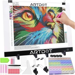 Stitch ARTDOT LED Light Pad For 5D Stitch Diamond Painting Art Tools A4 A3 A2 A1 Light Board Diamonds Painting Kits Accessories New