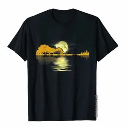 Guitar Lake Shadow Love Guitar T-shirt T-shirt Cott Male T Shirt Tip