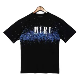 Erkekler Tasarımcı Crewneck Full Sky Stars Mektup Baskı T-Shirt Street Trend Hip Hop Style Erkekler ve Erkekler Gevşek Her Şey Kısa Kol Boyutu S ila XL