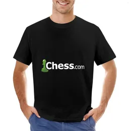 Men's Polos Chess.Com Classic Logo Online Chess Site Fan - Dark T-shirt Oversized Summer Top Clothes For Men