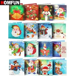 Stitch Homfun Diamond Painting Biglietti di auguri Cartoon Christmas Birthday Cleaster Christmas 5D Festival Festival Regalo di saluto per ricami