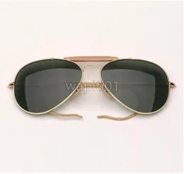 Moda Metal Havacılık Stili Tasarımcı Güneş Gözlüğü UNISEX Vintage Klasik Marka Tasarım Güneş Gözlükleri De Sol Gafas Üstün Kalite Lens UV400 GAFAS1810776