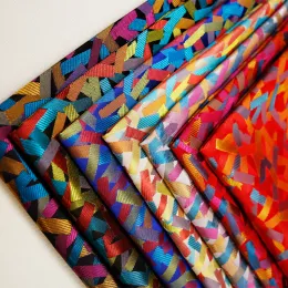 Tecido 90 de alta densidade de nylon brocado tira colorida almofada de doces bolsa de tecido decoração toalha de mesa artesanal tecido faça você mesmo