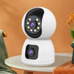 Baby Monitor Camera 6MP Dual Lens WiFi Camera inomhus Trådlös säkerhetsövervakning Smart Home Automatisk spårning Baby Monitor CCTV