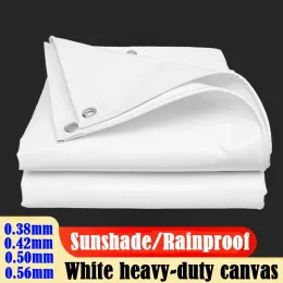 Nets Thicken White HeavyDuty Coated Banner Waterproof PVC Canvas Outdoor Camping Tent Canopy Pergola Sun Shelter Car Shed Awning