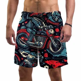 fantastici disegni da motociclista Pantaloncini da surf novità da uomo, costumi da bagno ad asciugatura rapida con tasca per la festa in spiaggia r0aq #