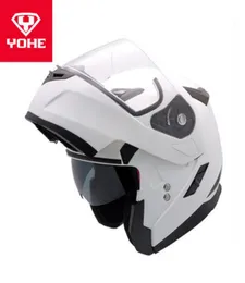 2019 New Yohe Undrape Face Motorcycle Helmet YH953ダブルレンズは、ABS PCレンズVISOR2805181で作られたバイクヘルメットを裏返します