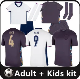 2024 2025 Euro Angleterre Camisa de Futebol Bellingham Futebol Jerseys Saka Foden Inglaterra Rashford Sterling Grealish National Team Kane Men Kit Kids Set Tops 16-4XL