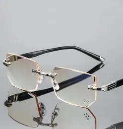 Sunglasses Diamond Cut Reading Glasses Women Men High Quality Ultralight Rimless Commercial Anti Blu Fatigue 075 1 125 15 To 4S9251534