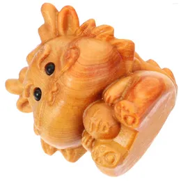 Figurine decorative Ciondolo con ciondolo a forma di drago in miniatura Intaglio in legno per artigianato fai-da-te Realizzazione di pendenti di gioielli accessori