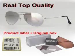 고품질 UV400 유리 렌즈 선글라스 여성 남성 5862mm 브랜드 디자인 안경 조종사 드라이버 태양 안경 소매 케이스 및 Lab1773108