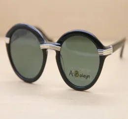 Occhiali Wholedesigner 1991 Original 1125072 Occhiali da sole vintage con montatura per occhiali Occhiali da sole con montatura rotonda Fashion Size522215507544