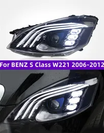 Todos os faróis de LED para W221 S300 S400 2006-2012 Maybach Design Luzes de sinalização LED Conjunto de faróis automotivos