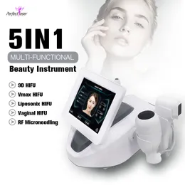 5 IN 1 Professional HIFU Lipo Facial Wrinkle Removal Beauty Machine Ultherapy Acne Scar Treatment Abdomen Reduction Vaginal Tightening Device
