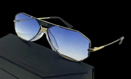 Vintage Sunglasses Legends 905 Gold Black Blue Gradient Sun Glasses unisex Sunglasses Top Quality with box4794320