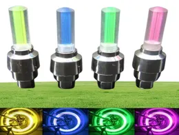 Luci per bici Auto Moto Luci al neon Tappo della valvola della gomma della ruota Flash Lampada a luce LED Accessori Valvola del cerchione del pneumatico Stelo della ruotaDPY38061915