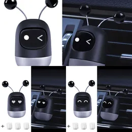 Uppgraderad billuftsfräschare Auto Creative Mini Robot Air Vent Clip Parfum Sakaring Ventilation Outlet Aromaterapi Automotive Interiör