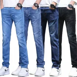 2024 New Spring/Summer Jeans 남자 스트레이트 핏 캐주얼 바지 남성 탄성 클래식 한국 FI 고품질 브랜드 남성 청바지 70cn#