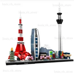 Blocks Tokyo Skyline Souvenir Building Blocks Set LED Light Kit for It fot 2024 Children Birthday Christmas Gifts T240325