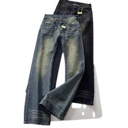 2023 Spring New Design Feeling Dirty Dyed Old Slim Fit Skinny Jeans Women's Micro Flared Pants 2037