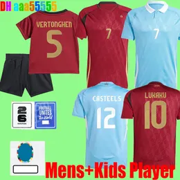 Belgien Fußballtrikots Belgique Belgie DE BRUYNE R.LUKAKU E.HAZARD COURTOIS MERTENS BATSHUAYI TIELEMANS T.HAZARD 2024 Euro Cup 24 25 Fußballtrikotuniform