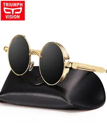 Vision Male Vintage redonda Lunette Sunglasses Men polarized steampunk Brand tons de sol para homens Retro 2020 OCULOS8499124
