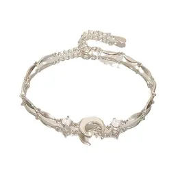 Braccialetti con ciondoli Designer Moda Bracciale coreano Ciondolo semplice Ins Pietra di luna Perlina di cristallo Luna Gioielli Regali Consegna di goccia Dhncy