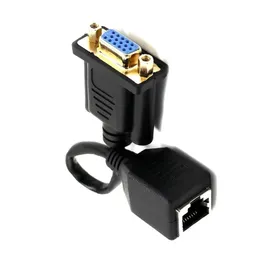 2024 rj45 para vga extensor macho para lan cat5 cat6 rj45 rede ethernet cabo adaptador fêmea computador conversor de interruptor extra