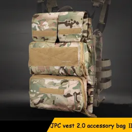 Bolsas de coletes militares Bolsa JPC Tactical Vest Zipperon Bolsa Backpack Hunting Airsoft Shooting Molle Volet Plate Carrier Acessory Bag