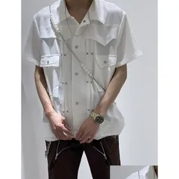 Mens Casual Shirts X03670 Fashion 2023 Runway Luxury European Design Party Style Clothing Drop Delivery Apparel Otzha