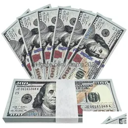 Inne świąteczne dostawy imprezowe Prop Money Dollars Fake for Movie Banknot Paper Paper Nowość