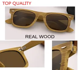 2019 высококачественные солнцезащитные очки Men039S Unisex Women RD2140 Real Wood UV400 50 мм квадратный стеклянный объектив Винтажный дизайнер Original Oculos2759016