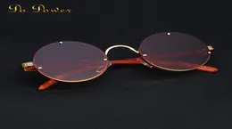 Vintage Round Punk Sunglasses Men Fashion Steampunk Sun Glasses For Women With A Box Rimless Sunglass Zonnebril UV4005026014