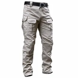 Nova Marca Calças de Carga Militar dos homens Stretch SWAT Combate Rip-Stop Exército Lg Calças Muitos Bolso Urbano Commute Táticas Calças de Trabalho t8Tf #