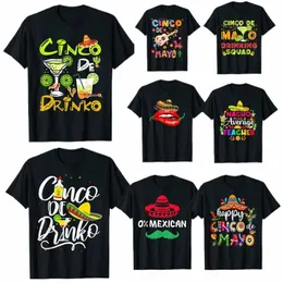 Cinco De Mayo Gömlek Meksika Fiesta 5 De-Mayo T-Shirt Biber Seksi Dudaklar Nacho Ortalama Öğretmen Sombrero Tee Drink Margarita Kıyafet 32CJ#