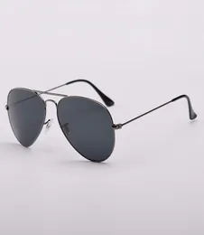 TOP quality classic pilot style sunglasses men women 55mm 58mm 62mm size real glass lenses sun glasses7260559