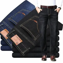 fi estilo europeu americano estiramento jeans masculinos de luxo calças jeans fino reto azul profundo cavalheiro tamanho 28-38 calças l20r #