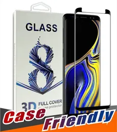 S10 5G 버전 Samsung Note 10 S10 S9 S8 Plus S20 Note 9 Full Cover 3D 유리 케이스 친화적 인 구멍 버전 화면 Pro9304920