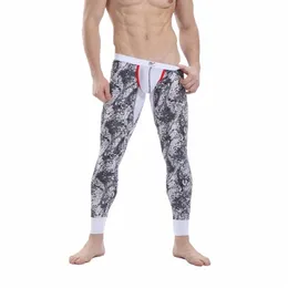 WJ Brand Man Sleep Bottoms Klädmodal Mäns pyjama Simple Sleepwear Pants Pijamas Male Sheer Man Pants Pyjamas byxor C1E6#