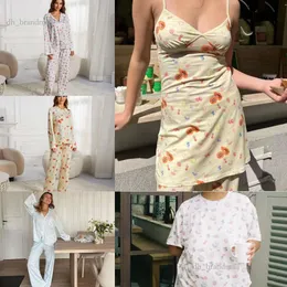 2024 neues Damen-Nachtwäsche-Pyjama-Set für Frauen, lässiger Blumendruck, langärmelig, Loungewear, 2-teilig, Djerf Avenue-Pyjama, Y2K-Chic, Vintage-Homewear